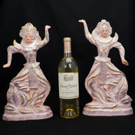 1950S MID-CENTURY CALIFORNIAN CERAMIC SIAMESE DANCERS FIGURINES - A PAIR, UNITED STATES