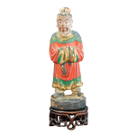 CHINESE CARVED WOOD ALTAR GOD POSSIBLY MING, 17TH CENTURY, CHINA
