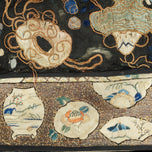 CHINESE SILK EMBROIDERED PANEL WITH EMBROIDERED BORDER LATE QING, LATE 19TH CENTURY, CHINA