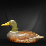 ANTIQUE FOLK ART WOOD MALLARD DUCK CIRCA 1900-1920’S, EARLY 20TH CENTURY, UNITED STATES
