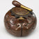 JAPANESE MEIJI INKWELL MIXED METAL LOTUS DESIGN, LATE 19TH CENTURY