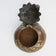 JAPANESE MEIJI INKWELL MIXED METAL LOTUS DESIGN, LATE 19TH CENTURY