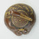 JAPANESE MEIJI INKWELL MIXED METAL LOTUS DESIGN, LATE 19TH CENTURY