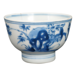 CHINESE KANGXI TEACUP ARTEMISIA MARK 1622-1722, 18TH CENTURY, CHINA, PORCELAIN