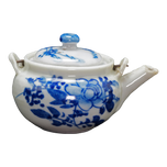 MINIATURE JAPANESE PORCELAIN TEAPOT WITH BIRD DESIGN EARLY 20TH CENTURY