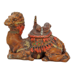 ANTIQUE AUSTRIAN CAMEL COLD PAINTED CAST METAL INKWELL CIRCA 1900, EARLY 20TH CENTURY, ENAMEL