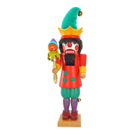 VINTAGE CHRISTIAN ULBRICHT COURT JESTER NUTCRACKER SIGNED 1990S, GERMANY, FELT