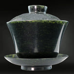 CHINESE SOAPSTONE TEA BOWL LID AND SAUCER REPUBLIC PERIOD, EARLY 20TH CENTURY, CHINA