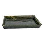 CHINESE SPINACH JADE RECTANGULAR TRAY LATE QING/REPUBLIC, LATE 19TH CENTURY, CHINA