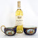 ANTIQUE GERMAN RICHARD KLEMM DRESDEN COBALT BLUE GOLD COURTING COUPLE CREAMER SUGAR SET, EARLY 20TH CENTURY, GERMANY,