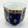 ANTIQUE GERMAN RICHARD KLEMM DRESDEN COBALT BLUE GOLD COURTING COUPLE CREAMER SUGAR SET, EARLY 20TH CENTURY, GERMANY,