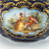 ANTIQUE GERMAN RICHARD KLEMM DRESDEN COBALT BLUE GOLD COURTING COUPLE CREAMER SUGAR SET, EARLY 20TH CENTURY, GERMANY,
