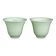 PAIR CHINESE PEKING GLASS WINE CUPS JADE COLOR CIRCA 1920, 1920S, CHINA