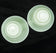 PAIR CHINESE PEKING GLASS WINE CUPS JADE COLOR CIRCA 1920, 1920S, CHINA