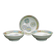 1920S SET OF THREE CHINESE REPUBLIC GUANGXU POLYCHROME SILK BALL SAUCE DISHES, CHINA, PORCELAIN