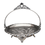VICTORIAN PAIRPOINT SILVER PLATE CAKE BASKET SEASHELL DESIGN CIRCA 1880, LATE 19TH CENTURY, UNITED STATES, SILVERPLATE