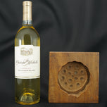 VINTAGE JAPANESE KASHIGATA BEAN PASTE MOLD LOTUS SEED POD MOTIF, MID 20TH CENTURY, WOOD