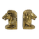 PAIR OF MID CENTURY GOLDTONE STALLION HORSEHEAD BOOKENDS BMPRO, MID 20TH CENTURY, UNITED STATES, METAL
