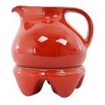 MCM WEST GERMAN BAY KERAMIK CERAMIC PITCHER AND STAND SET 1960'S, MID 20TH CENTURY, GERMANY