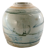 CHINESE BLUE AND WHITE GINGER JAR LATE 18TH CENTURY, CHINA, CERAMIC