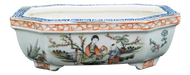 ANTIQUE CHINESE POLYCHROME JIAQING REIGN BULB POT, LATE 19TH CENTURY, CHINA, PORCELAIN