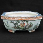 ANTIQUE CHINESE POLYCHROME JIAQING REIGN BULB POT, LATE 19TH CENTURY, CHINA, PORCELAIN