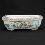 ANTIQUE CHINESE POLYCHROME JIAQING REIGN BULB POT, LATE 19TH CENTURY, CHINA, PORCELAIN