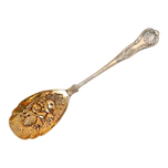 VINTAGE ENGLISH SILVER PLATE BERRY SERVING SPOON CIRCA 1930S, EARLY 20TH CENTURY, UNITED KINGDOM, SILVERPLATE