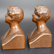 C. 1930 WEIDLICH BROTHERS MANUFACTURING U.S.A. BOOKENDS- A PAIR, 1930S, UNITED STATES, METAL