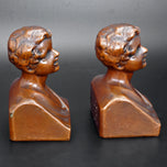 C. 1930 WEIDLICH BROTHERS MANUFACTURING U.S.A. BOOKENDS- A PAIR, 1930S, UNITED STATES, METAL