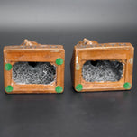 C. 1930 WEIDLICH BROTHERS MANUFACTURING U.S.A. BOOKENDS- A PAIR, 1930S, UNITED STATES, METAL