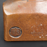 C. 1930 WEIDLICH BROTHERS MANUFACTURING U.S.A. BOOKENDS- A PAIR, 1930S, UNITED STATES, METAL