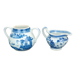 CHINESE CANTONWARE CREAM AND SUGAR 18TH/19TH CENTURY, LATE 18TH CENTURY, CHINA, PORCELAIN