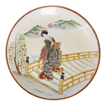 JAPANESE SHOWA POLYCHROME PORCELAIN CHARGER OF GEISHA 1930’S, 1930S