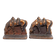 PAIR OF CAST IRON RIDERLESS IRON HORSE BOOKENDS COPPER PATINA CIRCA 1930, 1930S, UNITED STATES