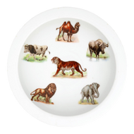ANTIQUE GERMAN ILLUSTRATED CHILD'S DISH ANIMAL FULL COLOR EARLY 1900S, EARLY 20TH CENTURY, GERMANY, PORCELAIN
