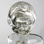 1950S UP TO HER NECK IN GEESE GLASS BOOKENDS - A PAIR