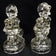 1950S UP TO HER NECK IN GEESE GLASS BOOKENDS - A PAIR