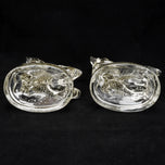 1950S UP TO HER NECK IN GEESE GLASS BOOKENDS - A PAIR
