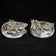 1950S UP TO HER NECK IN GEESE GLASS BOOKENDS - A PAIR