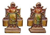 1928 ART COLONY INDUSTRIES DUTCH MILKMAID IRON BOOKENDS - A PAIR, 1920S, UNITED STATES, BRONZE