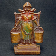 1928 ART COLONY INDUSTRIES DUTCH MILKMAID IRON BOOKENDS - A PAIR, 1920S, UNITED STATES, BRONZE