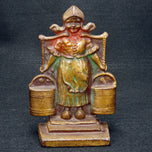 1928 ART COLONY INDUSTRIES DUTCH MILKMAID IRON BOOKENDS - A PAIR, 1920S, UNITED STATES, BRONZE