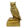 SINGLE MID CENTURY CAST BRASS OWL BOOKEND PM CRAFTSMAN, MID 20TH CENTURY, UNITED STATES