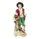VINTAGE CAPODIMONTE ITALY YOUTH WITH FRUIT PORCELAIN FIGURINE, MID 20TH CENTURY