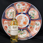 19TH CENTURY LARGE POLYCHROME JAPANESE MEIJI PERIOD IMARI CHARGER WITH BUDDHIST LIONS, LATE 19TH CENTURY, PORCELAIN