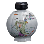 EARLY 20TH CENTURY HUA CHA GONG SI MARK REPUBLIC PERIOD CHINESE POLYCHROME TEA CADDY, CHINA, PORCELAIN