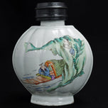 EARLY 20TH CENTURY HUA CHA GONG SI MARK REPUBLIC PERIOD CHINESE POLYCHROME TEA CADDY, CHINA, PORCELAIN