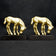 1930S ART DECO GRAZING PONY BOOKENDS - SET OF 2, UNITED STATES, GOLD FINISH