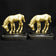 1930S ART DECO GRAZING PONY BOOKENDS - SET OF 2, UNITED STATES, GOLD FINISH
